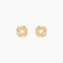 Boucles D'Oreilles Puces Otieno Or Jaune Diamant