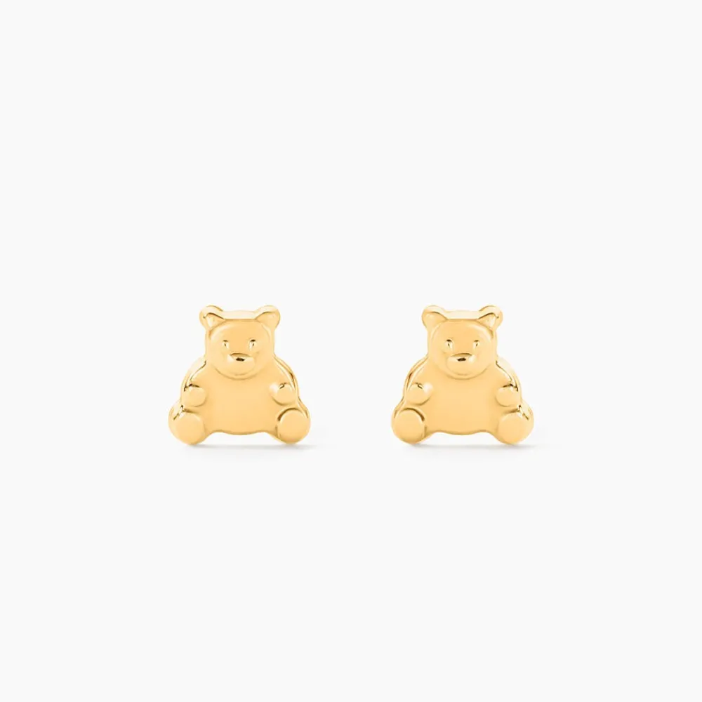 Boucles D'oreilles Puces Ours Or Or Jaune|Marc Orian Outlet