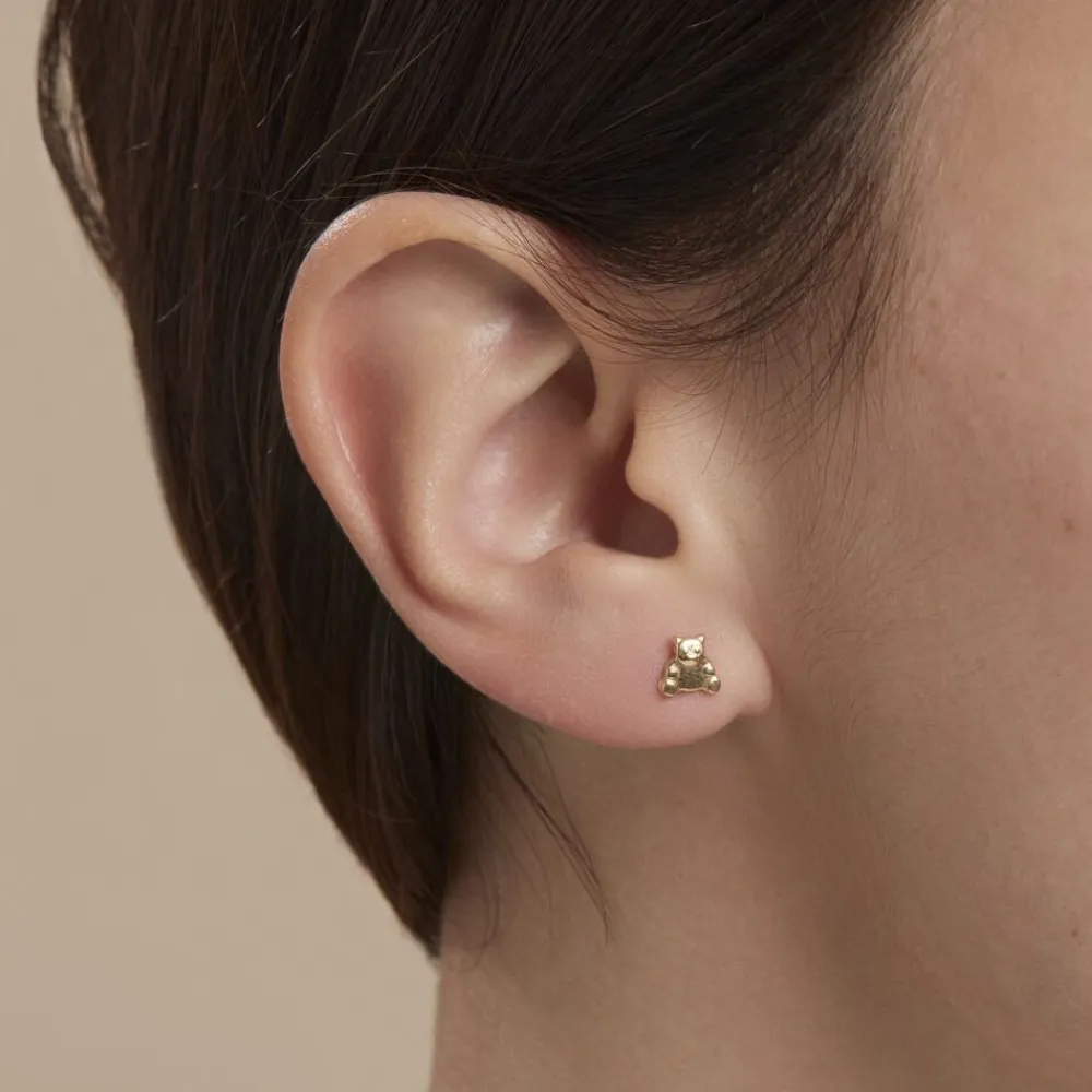 Boucles D'oreilles Puces Ours Or Or Jaune|Marc Orian Outlet