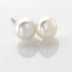 Boucles D'oreilles Puces Pascaloun Argent Perle De Culture|Marc Orian Hot