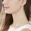 Boucles D'oreilles Puces Pearly Or Jaune Perle De Culture Et Oxyde|Marc Orian Online
