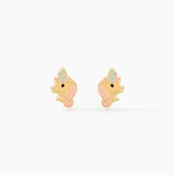 Boucles D'oreilles Puces Pegasus Or Jaune|Marc Orian New