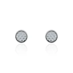 Boucles D'oreilles Puces Phebus Him Classique Acier Blanc