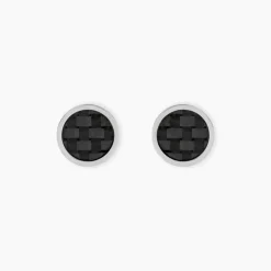 Boucles D'oreilles Puces Phebus Him Classique Acier Blanc