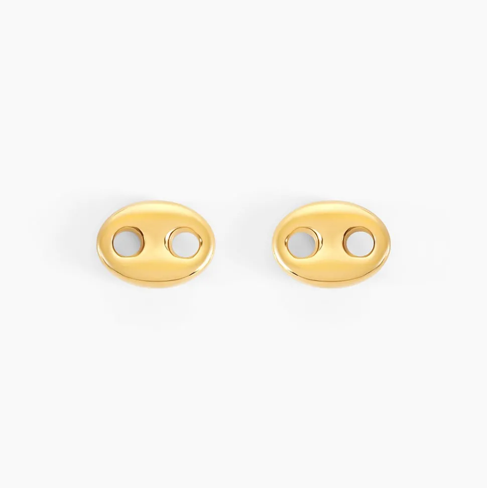 Boucles D'oreilles Puces Phebus Him Acier Doré