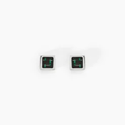 Boucles D'oreilles Puces Acier Blanc|PHEBUS HIM Sale