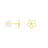 Boucles D'oreilles Puces Philine Fleur Or Jaune