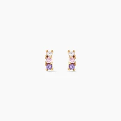 Boucles D'oreilles Puces Plaqué Or Jaune Alodia Oxydes De Zirconium|Marc Orian