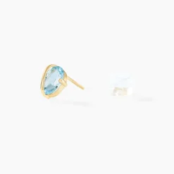 Boucles D'oreilles Puces Prudencia Or Jaune Topaze|Marc Orian New