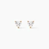 Boucles D'Oreilles Puces Rheane Plaqué Or Jaune Oxyde De Zirconium|Marc Orian Clearance
