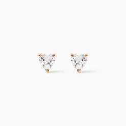 Boucles D'Oreilles Puces Rheane Plaqué Or Jaune Oxyde De Zirconium|Marc Orian Clearance
