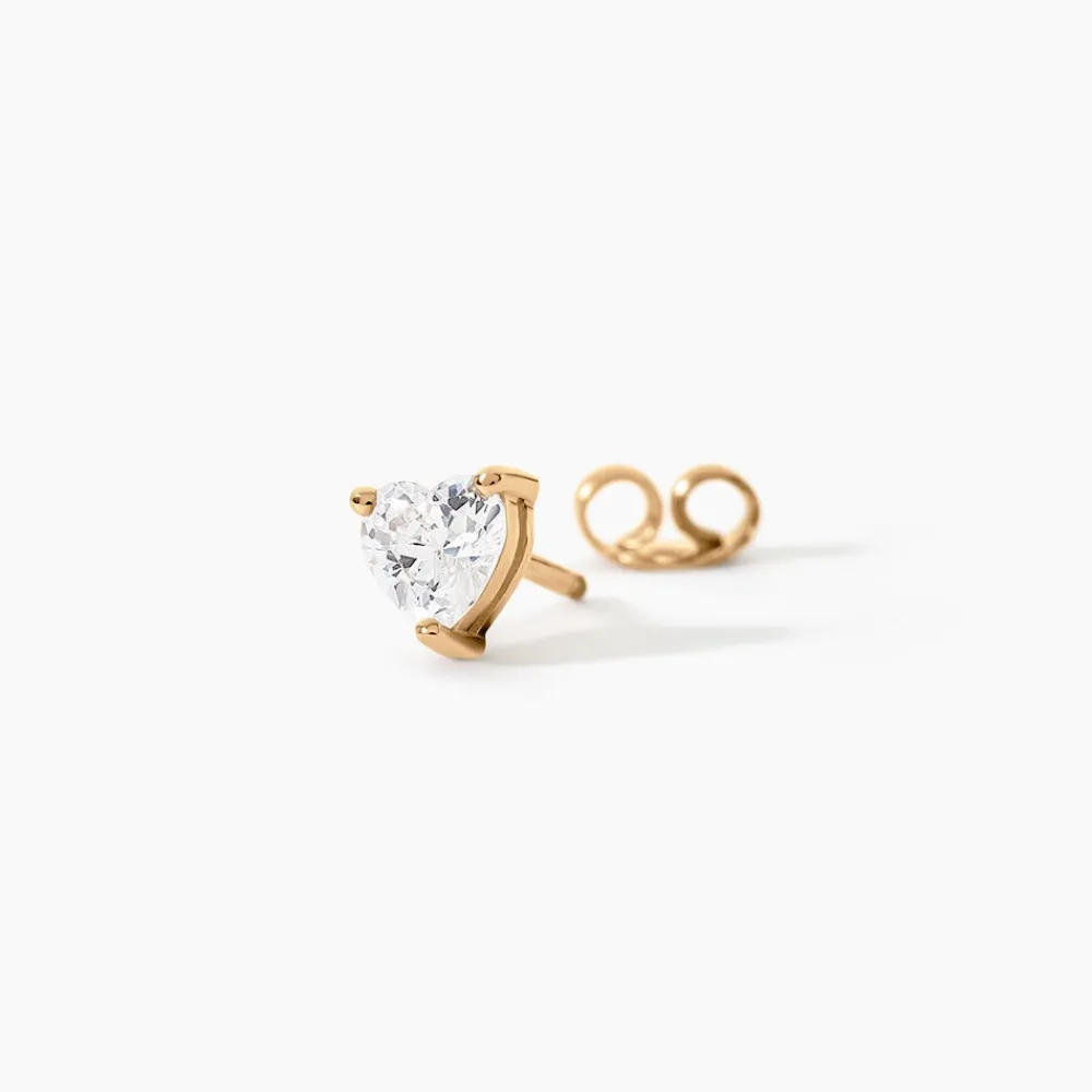 Boucles D'Oreilles Puces Rheane Plaqué Or Jaune Oxyde De Zirconium|Marc Orian Clearance