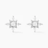 Boucles D'oreilles Puces Rhoda Argent Blanc Perle De Culture Oxyde|Marc Orian Outlet