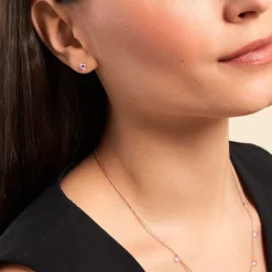 Boucles D'oreilles Puces Rio Argent Rose Oxyde|Marc Orian Best