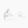 Boucles D'oreilles Puces Romance Or Blanc Oxyde De Zirconium