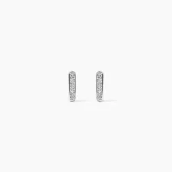 Boucles D'oreilles Puces Rosalin Blanc Diamant Blanc