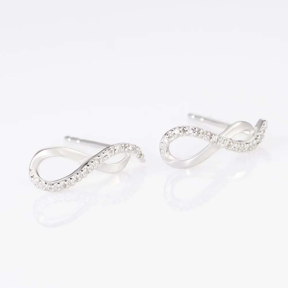 Boucles D'oreilles Puces Samy Or Blanc Diamant|Marc Orian Discount