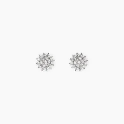 Boucles D'Oreilles Puces Saria Argent Blanc Oxyde De Zirconium|Marc Orian Clearance
