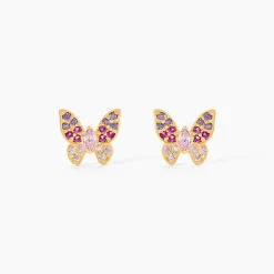 Boucles D'Oreilles Puces Sidonie Or Jaune Oxyde De Zirconium|Marc Orian Sale