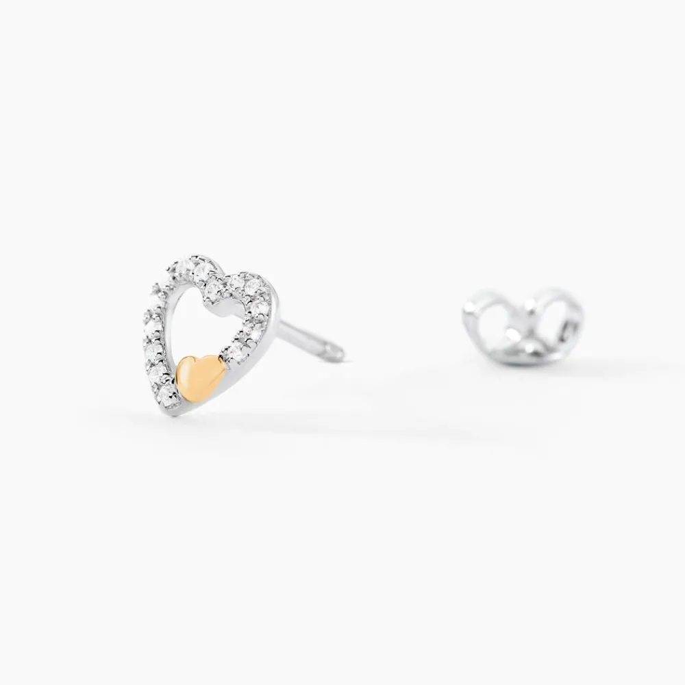 Boucles D'oreilles Puces Sorya Or Jaune Argent Blanc|Marc Orian Clearance