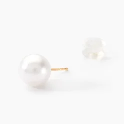 Boucles D'oreilles Puces Suki Or Jaune Perle De Culture|Marc Orian Online