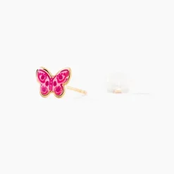 Boucles D'oreilles Puces Sulivia Papillon Or Jaune|Marc Orian Best