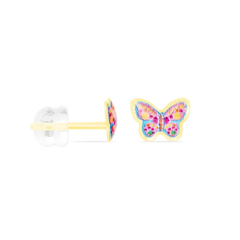 Boucles D'oreilles Puces Sulivia Papillon Or Jaune|Marc Orian Outlet