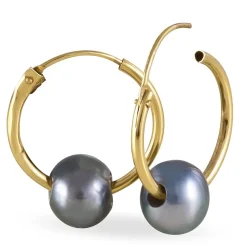 Boucles D'oreilles Puces Suraya Or Jaune Perle De Culture|Marc Orian New