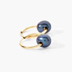 Boucles D'oreilles Puces Suraya Or Jaune Perle De Culture|Marc Orian New