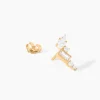 Boucles D'Oreilles Puces Sya Plaqué Or Jaune Oxyde De Zirconium|Marc Orian Best