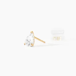 Boucles D'oreilles Puces Tierra Or Jaune Oxyde De Zirconium