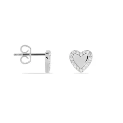 Boucles D'oreilles Puces Tylvina Argent Blanc Oxyde De Zirconium|Marc Orian Hot