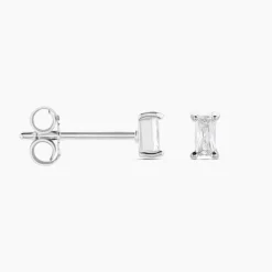 Boucles D'oreilles Puces Udia Argent Blanc Oxyde De Zirconium|Marc Orian Outlet