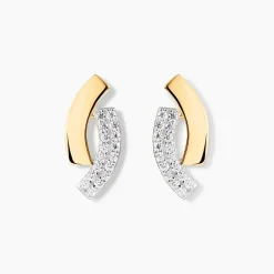Boucles D'oreilles Puces Vero Or Jaune Oxyde De Zirconium|Marc Orian Outlet