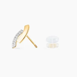 Boucles D'oreilles Puces Vero Or Jaune Oxyde De Zirconium|Marc Orian Outlet