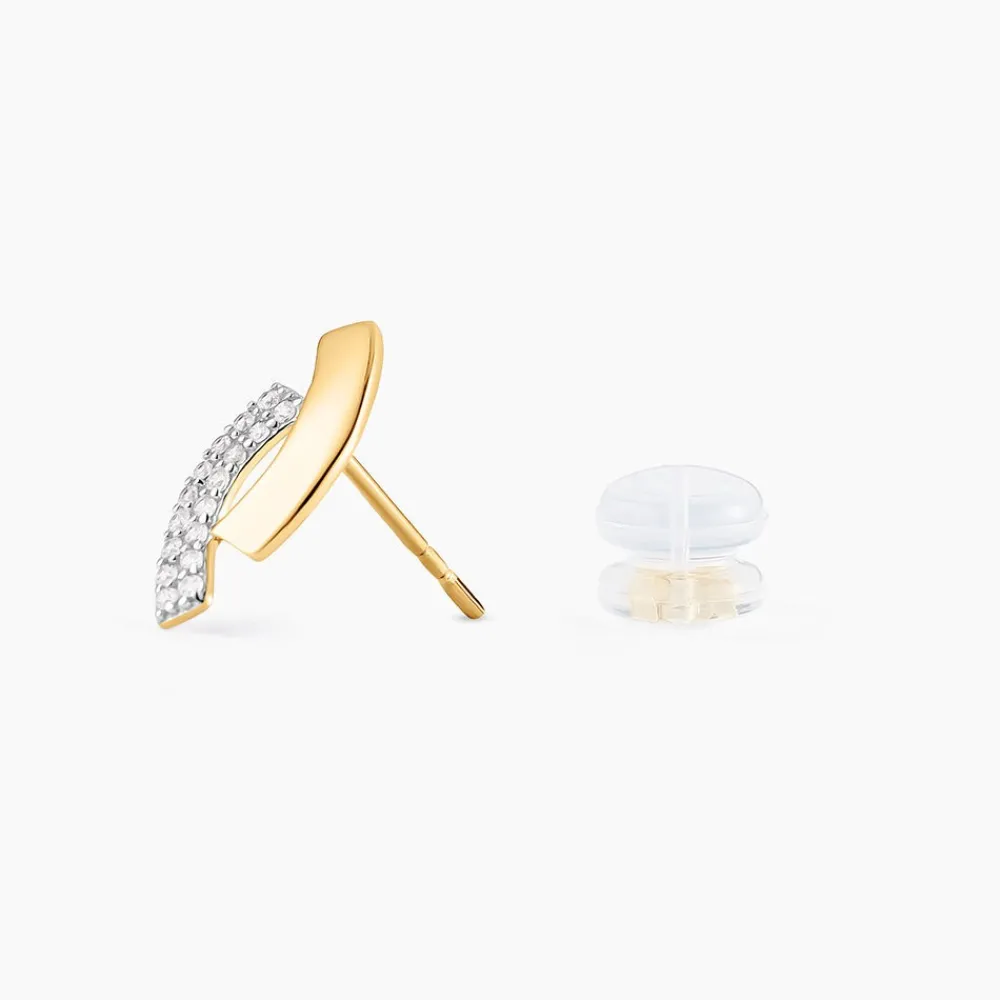 Boucles D'oreilles Puces Vero Or Jaune Oxyde De Zirconium|Marc Orian Outlet