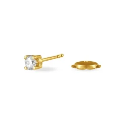 Boucles D'oreilles Puces Victoria Or Jaune Diamant|Marc Orian Hot