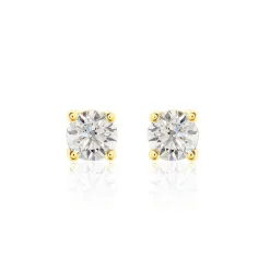 Boucles D'oreilles Puces Victoria Or Jaune Diamant|Marc Orian Hot