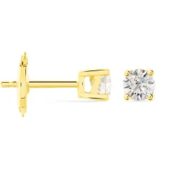 Boucles D'oreilles Puces Victoria Or Jaune Diamant|Marc Orian Hot