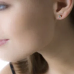 Boucles D'oreilles Puces Victoria Or Jaune Diamant|Marc Orian Hot