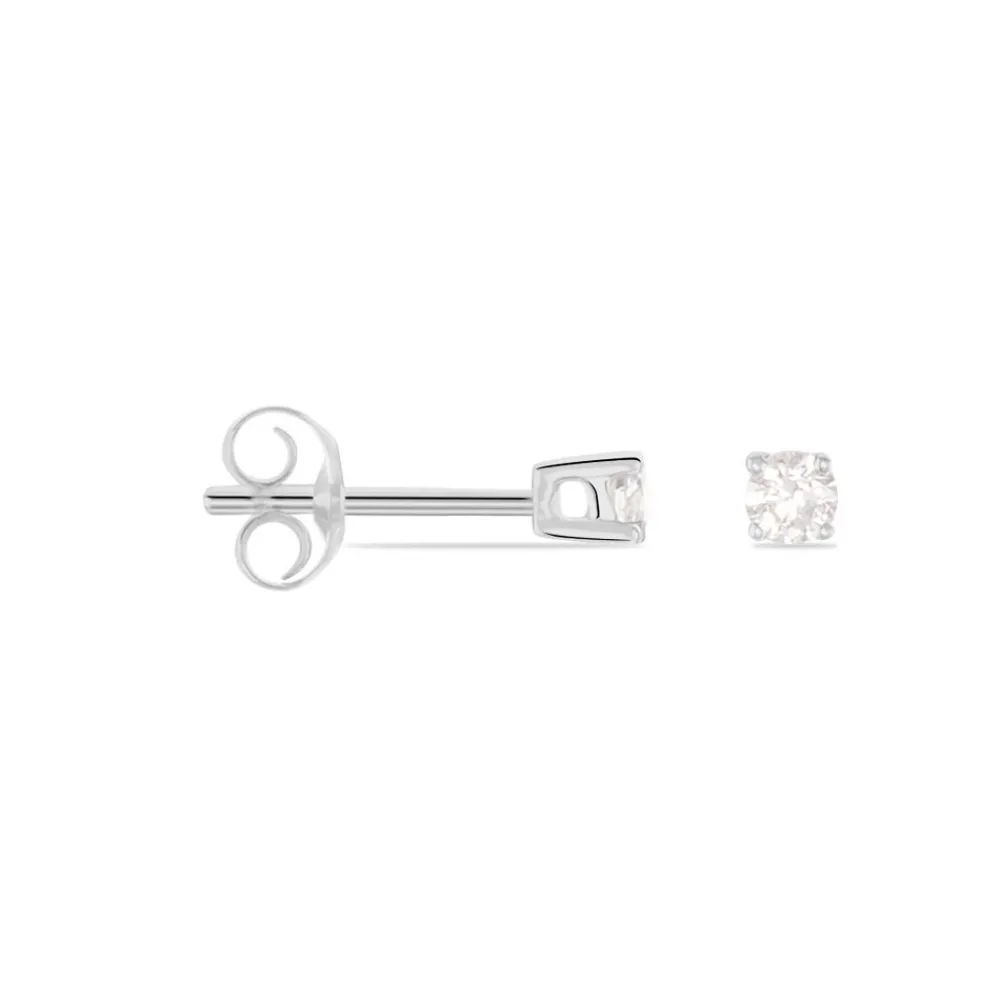 Boucles D'oreilles Puces Victoria Or Blanc Diamant|Marc Orian Clearance