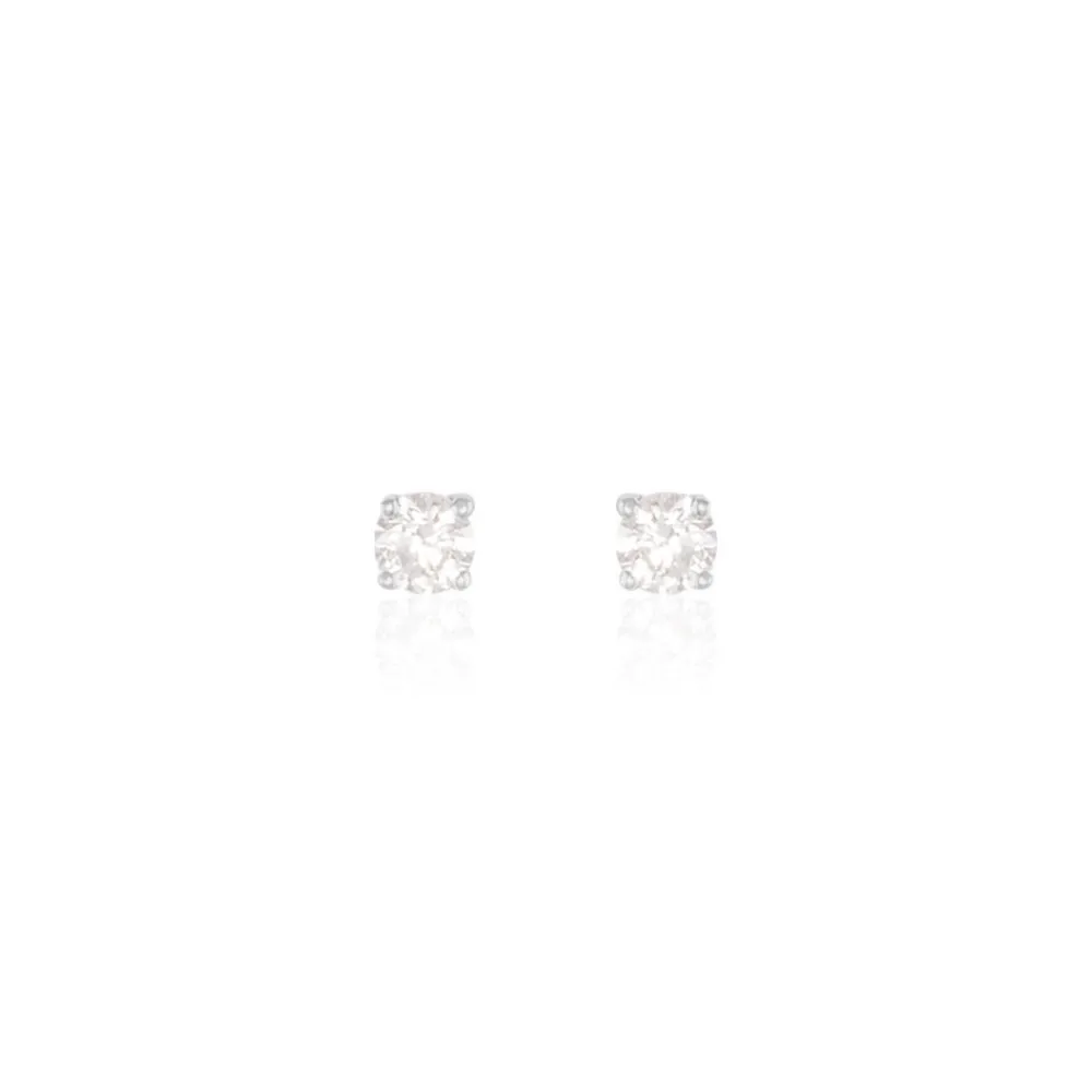 Boucles D'oreilles Puces Victoria Or Blanc Diamant|Marc Orian Clearance