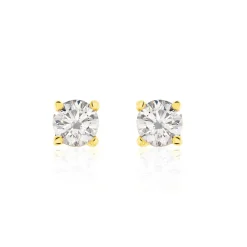 Boucles D'oreilles Puces Victoria Or Jaune Diamant|Marc Orian Outlet