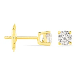 Boucles D'oreilles Puces Victoria Or Jaune Diamant|Marc Orian Outlet