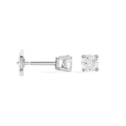 Boucles D'oreilles Puces Victoria Or Blanc Diamant|Marc Orian New