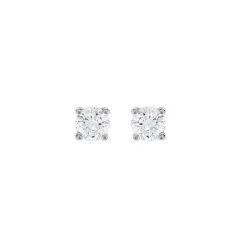 Boucles D'oreilles Puces Victoria Or Blanc Diamant|Marc Orian New