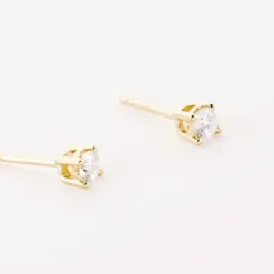 Boucles D'oreilles Puces Victoria Or Jaune Diamant|Marc Orian Best
