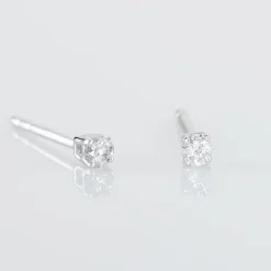 Boucles D'oreilles Puces Victoria Or Blanc Diamant|Marc Orian Hot