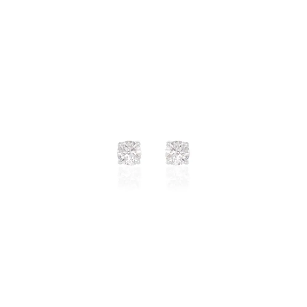 Boucles D'oreilles Puces Victoria Or Blanc Diamant|Marc Orian Hot