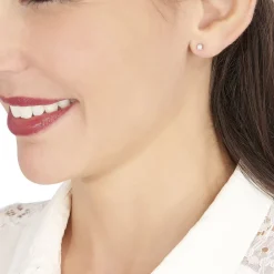Boucles D'oreilles Puces Victoria Or Blanc Diamant|Marc Orian Online